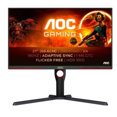 AOC G3 PC-flat panel 68,6 cm (27 inch) 2560 x 1440 Pixels 2K Ultra HD LED Zwart