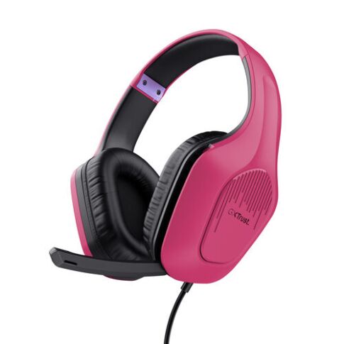 Trust GXT 415P Zirox Headset Bedraad Hoofdband Gamen Roze Roos