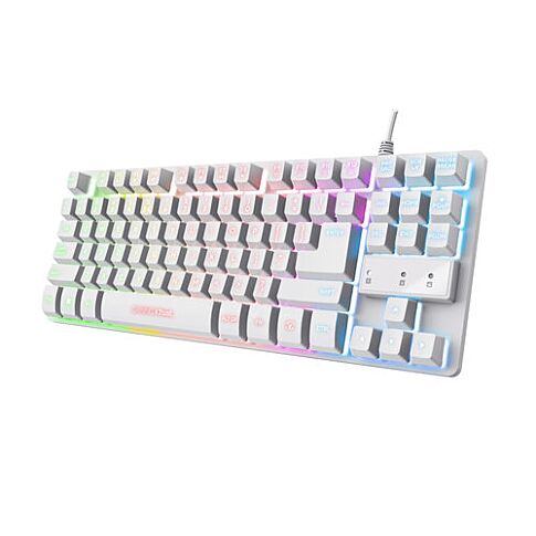 Trust GXT 833W THADO toetsenbord Gamen USB QWERTY Amerikaans Engels Wit