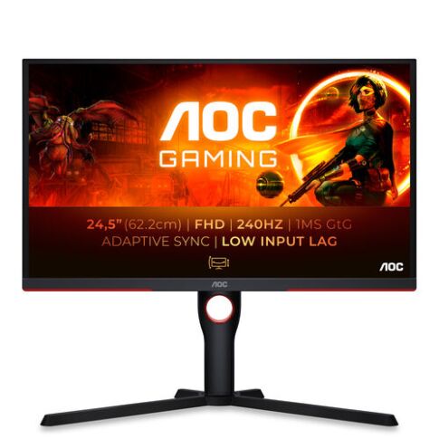 AOC G3 PC-flat panel 62,2 cm (24.5 inch) 1920 x 1080 Pixels Full HD Zwart, Rood