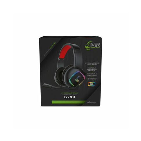 MediaRange headphones/headset Bedraad Hoofdband Gamen Zwart, Rood