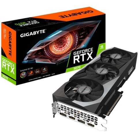 GIGABYTE GAMING GeForce RTX 3070 OC 8G (rev. 2.0) NVIDIA 8 Go GDDR6 Noir