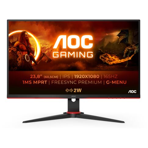 AOC G2 LED display 60,5 cm (23.8 inch) 1920 x 1080 Pixels Full HD Zwart, Rood